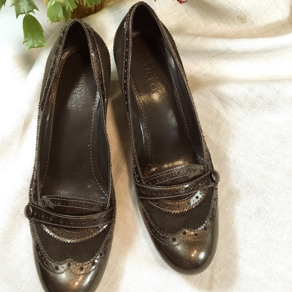 Franco Sarto Bronze 2" Brogue Heels size 7 1/2 - Picture 6 of 6